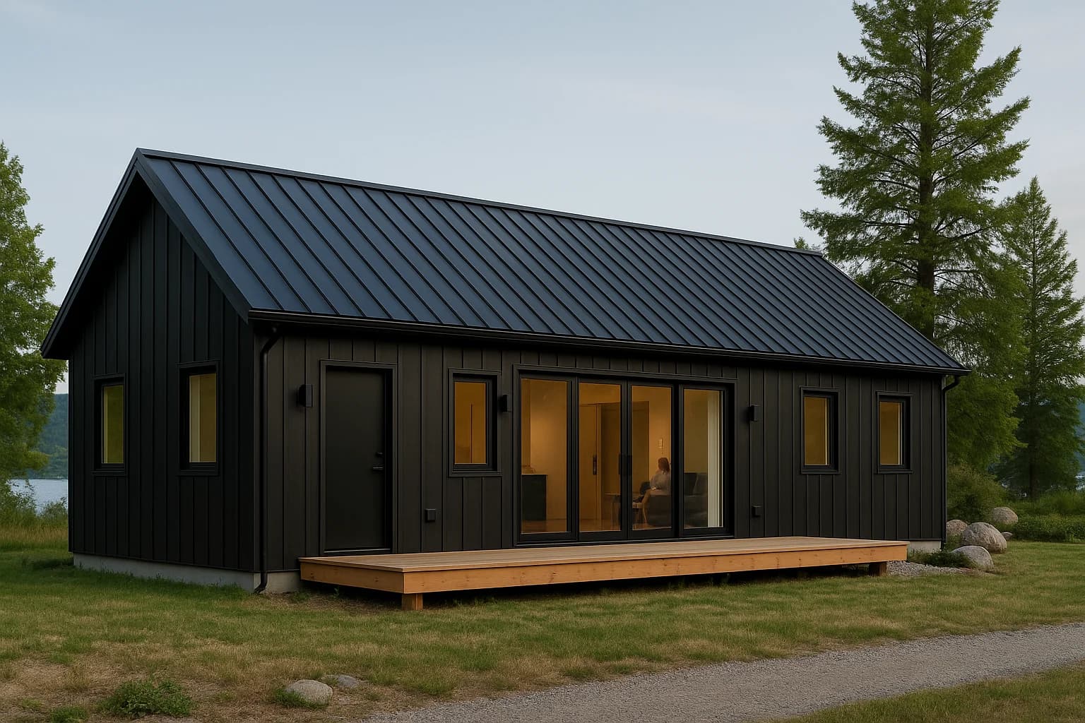 Lakeside Retreat Front View - Custom Modular Home